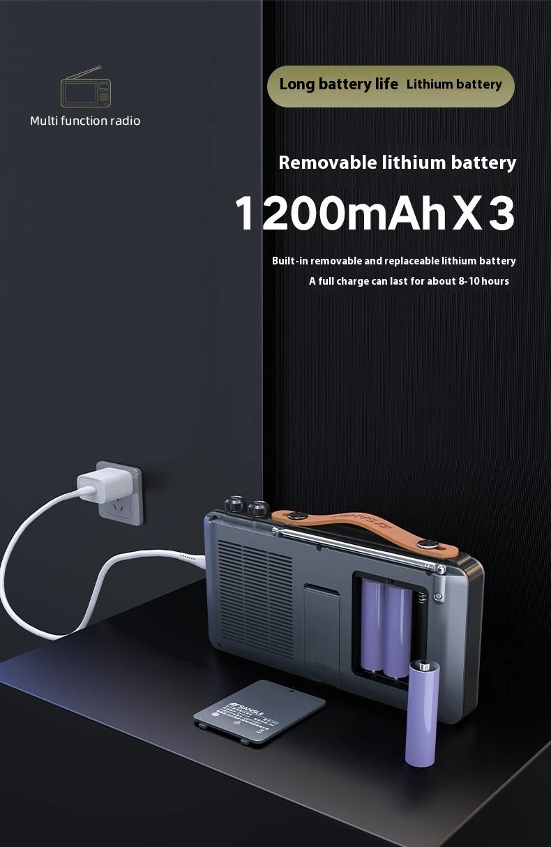 Radio pour personnes âgées à domicile Haut-parleur Bluetooth à bande complète Lecteur vidéo HD