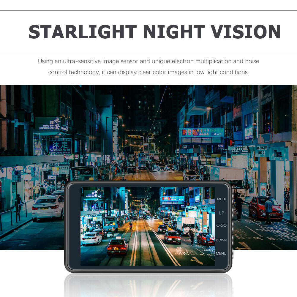 Car Camera Recorder Dual Front And Rear HD 1080P Dash Cam Night Vision