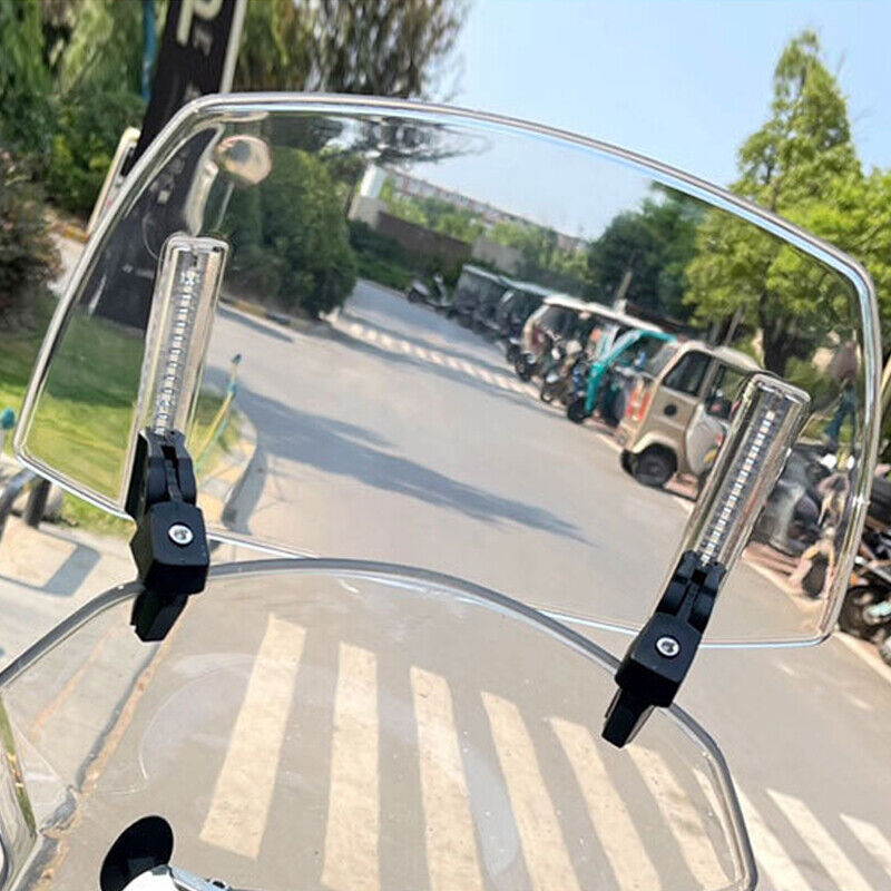 Motorcycle Clip On Windshield Wind Screen Deflector Extension Spoiler L