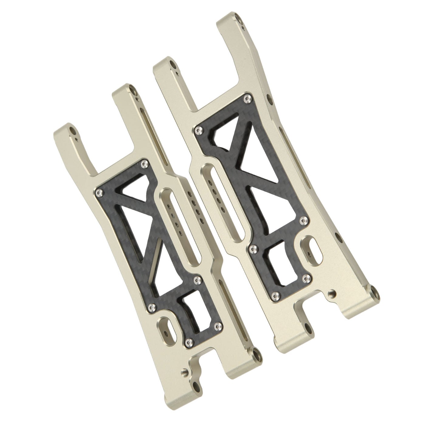 2pcs RC Front Swing Arm High Strength Shock Absorption Suspension Arm for Traxxas Sledge 1/8 Truck 95076 4 Titanium