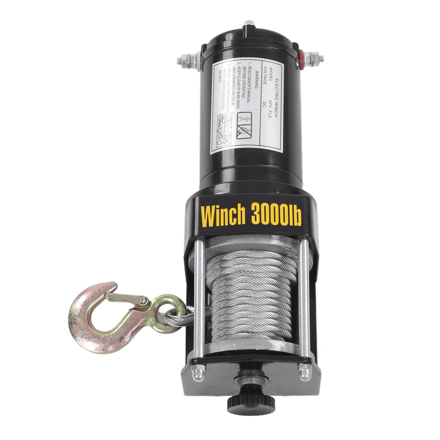 Electric Winch Kit 24V with Remote Steel Cable Mini Bracket 3000lbs for ATV UTV Accessories