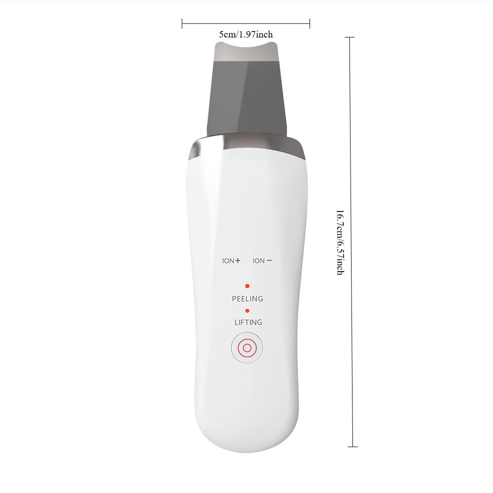 Electric Ultrasonic Skin Scrubber Face Spatula Home Ultrasonic Skin Scrubber Facial Cleaner Handheld Mini Derma Galvanica Tightening Face Scrubber Machine Skin Scrubber USB Ultrasonic