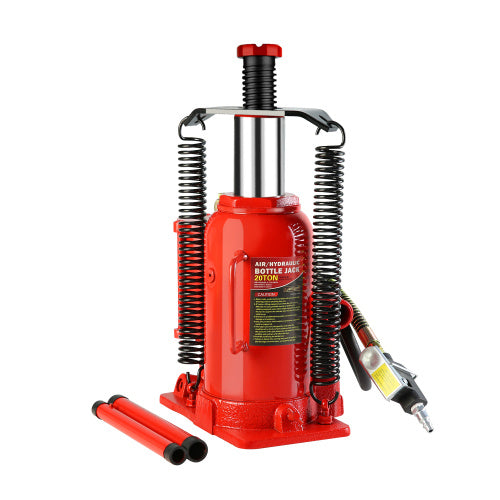 20 Ton Pneumatic Hydraulic Bottle Jack With Hand Pump For Maintenance Of Automobiles, Farm Vehicles, Heavy Trucks, Mobile Machinery And Heavy Equipment Unavailable Platforms- Welfel , Temu