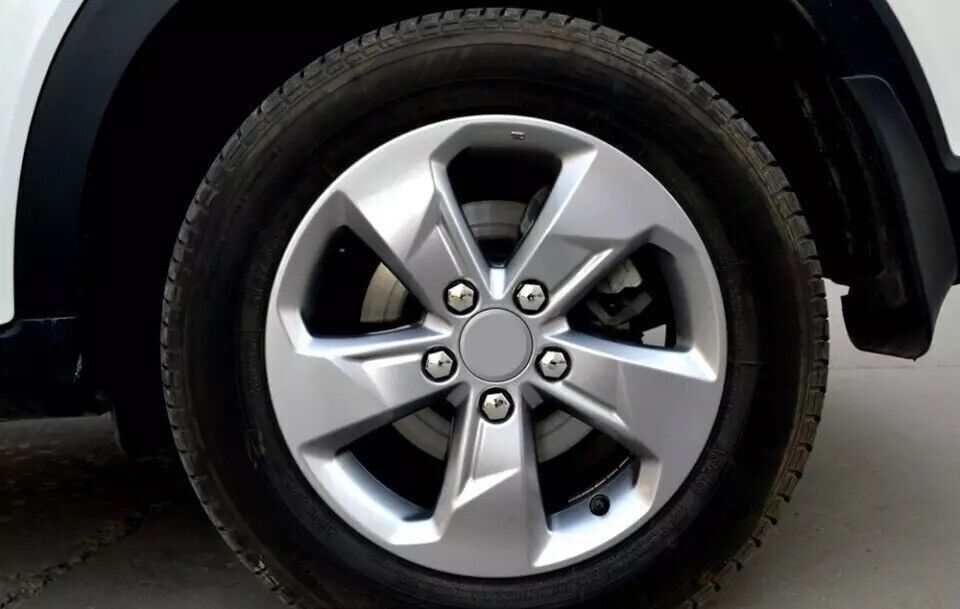 20Pcs 17mm Gloss Silver Car Wheel Nut Caps Bolt Covers For  VW Vauxhall Bmw