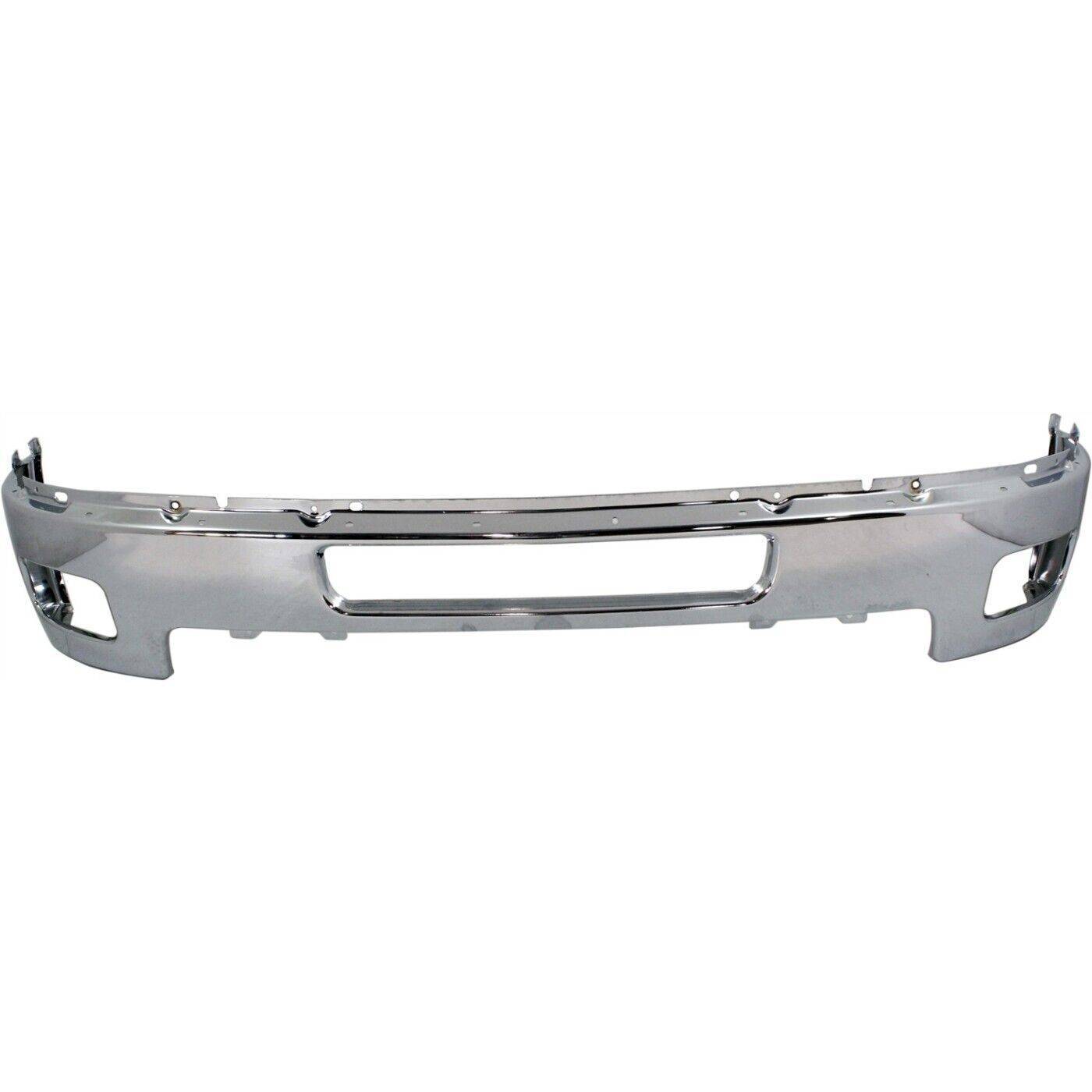 Front Bumper For 2011-2014 Chevy Silverado 2500 HD Chrome With Fog Light Holes