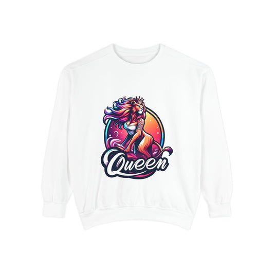 Sweat-shirt unisexe teint en pièce