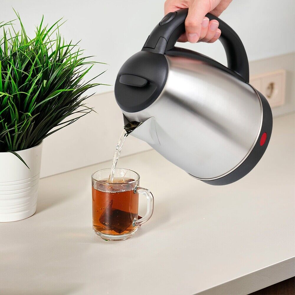 Cordless Electric Kettle 1.8L 1500W Stainless Steel Jug Overheat Protection 360