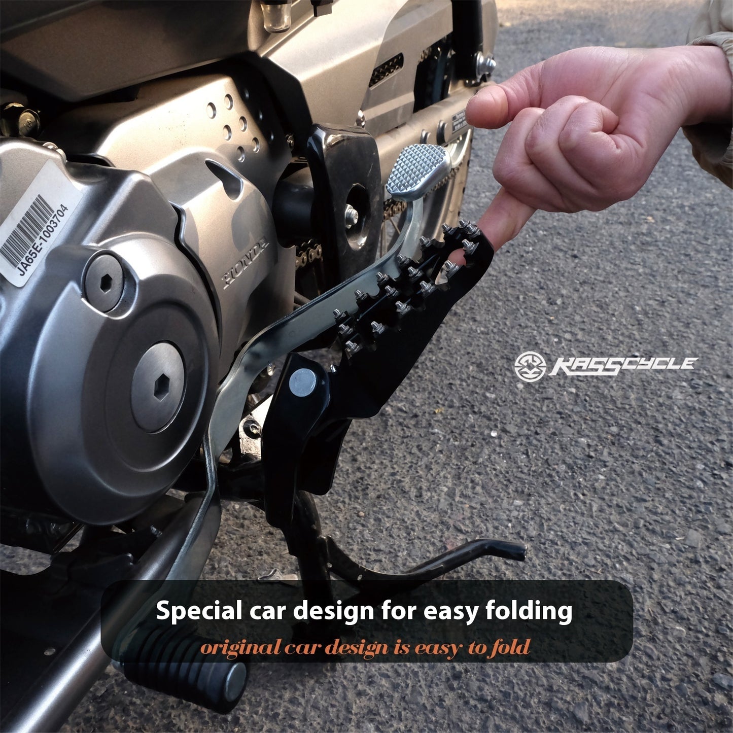 Folding Aluminum Alloy Pedal Modified Foldable Non-slip Spike Pedal Hunter Motorcycle Off-road Pedal