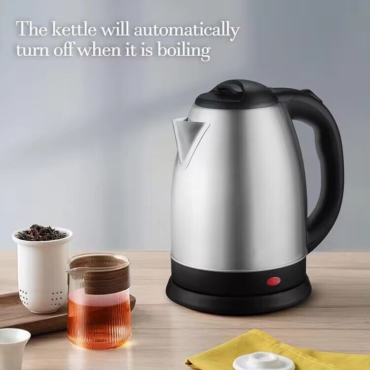 Cordless Electric Kettle 1.8L 1500W Stainless Steel Jug Overheat Protection 360