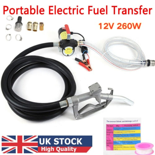 12V ELECTRIC FUEL TRANSFER  OIL DISPENSER 45L MIN FUEL EXTRACTOR 260W