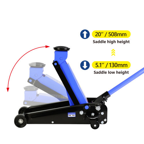 Floor Jack With Piston 3 Ton Capacity, Lift Range 5.1 Inches - 20 Inches Unavailable Platform - Welfel, Temu