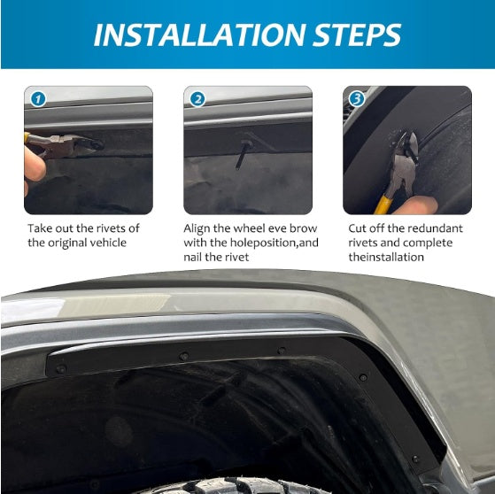 Front  Rear Fenders Compatible With 2020-2024 Wrangler Gladiator JT Sport  Willys