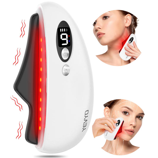 Gua Sha Facial Tool, Electric Black Obsidian Guasha Tool For Face, Chin, Neck, Body, Heated Vibrating Massage Gua Sha Stone For Face Sculpting, Wrinkle Removal, Anti-Aging