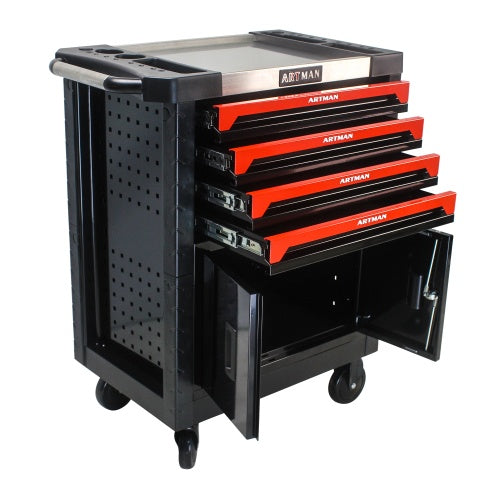 REMOVABLE 4 DRAWERS TOOL CART WITH LOCK