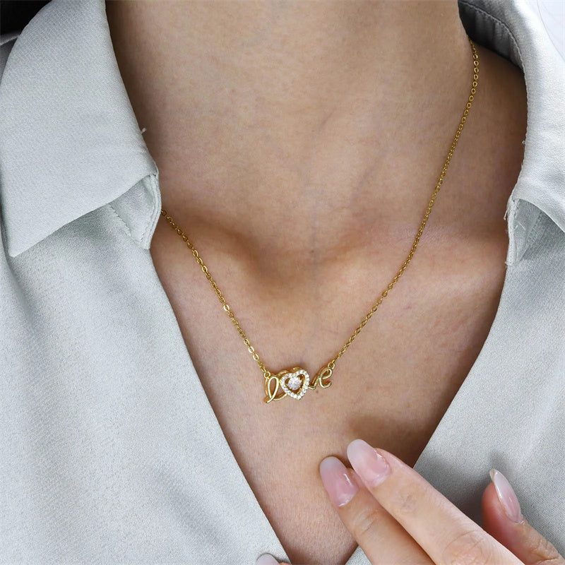 Cadeau de Saint Valentin Nouveau collier en acier titane Mode Nouveau collier intelligent d'amour Chaîne de clavicule féminine Bijoux de mode Femme