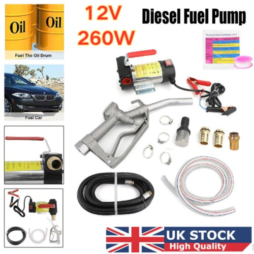 12V ELECTRIC FUEL TRANSFER  OIL DISPENSER 45L MIN FUEL EXTRACTOR 260W