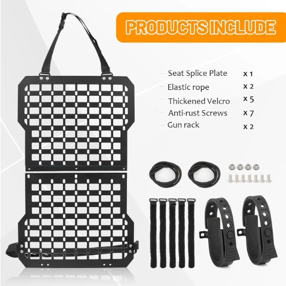 Universal Seat Back Molle Panel Organizer With Gun Holder