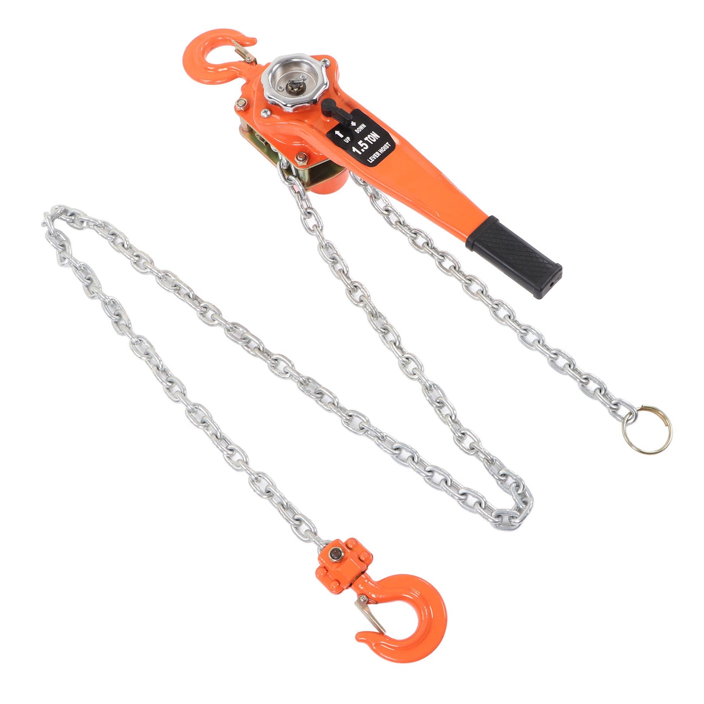 Lever Chain Hoist 1.5T 3300LBS Load Capacity 2.5M Manual Ratchet Chain Puller Hoist for Transportation Construction