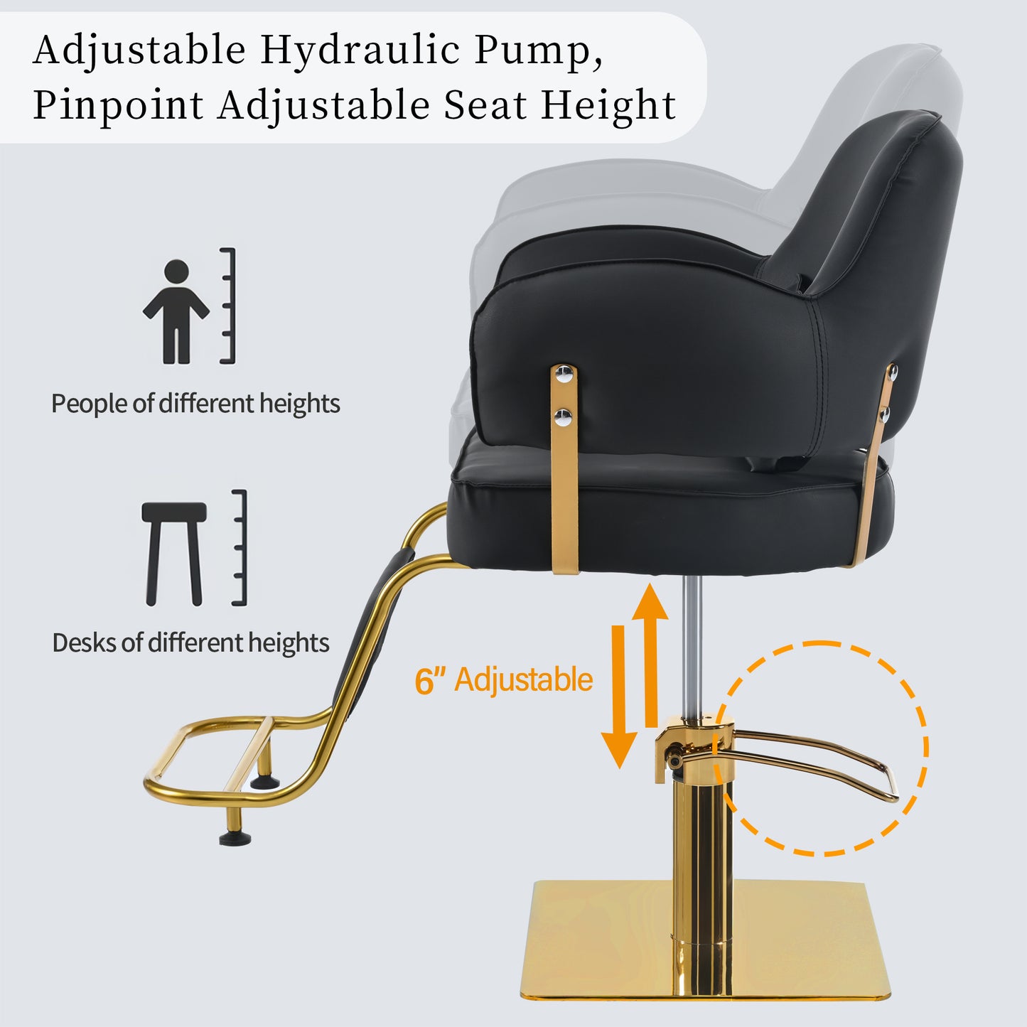 Metal Hairstyling Salon Chair