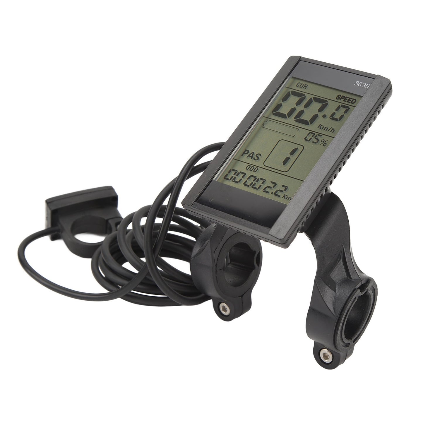 Electric Bike LCD Display Meter 24V 36V 48V Waterproof Multifunctional 22.2mm S830 LCD Display for Modification Accessories
