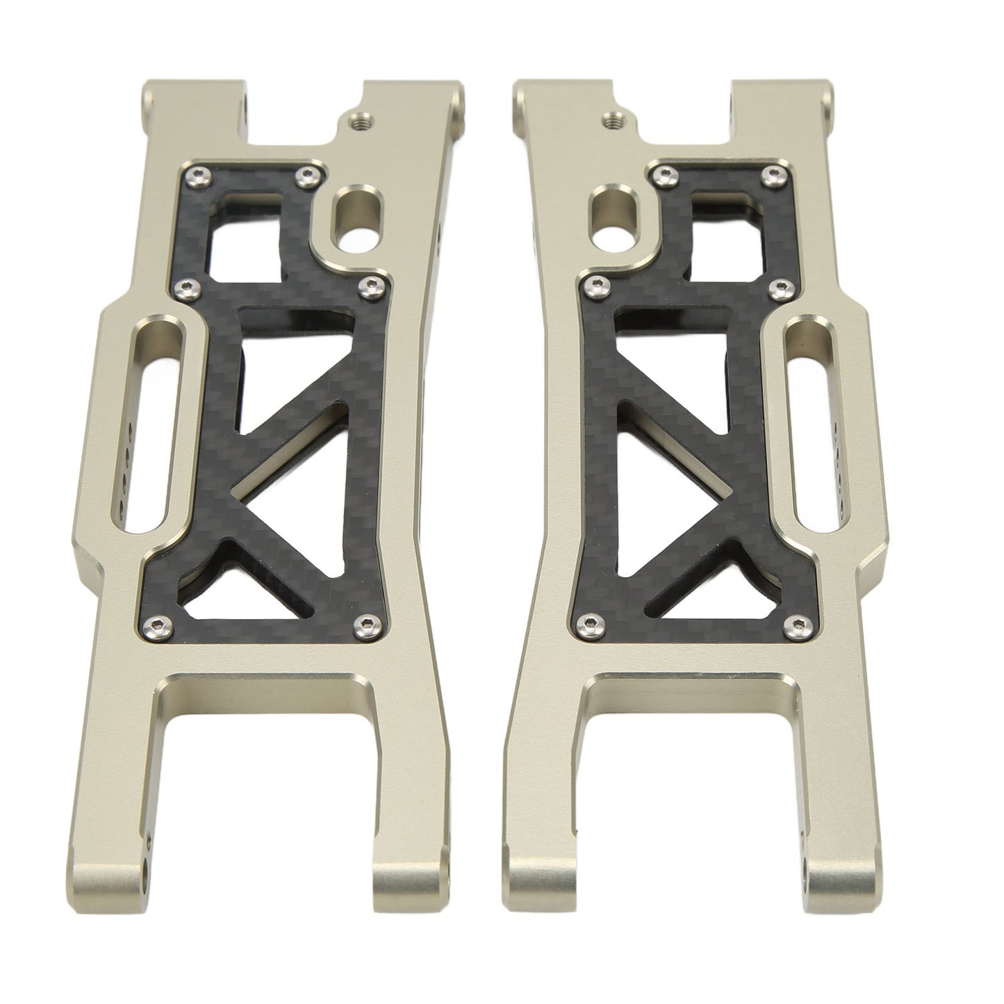 2pcs RC Front Swing Arm High Strength Shock Absorption Suspension Arm for Traxxas Sledge 1/8 Truck 95076 4 Titanium
