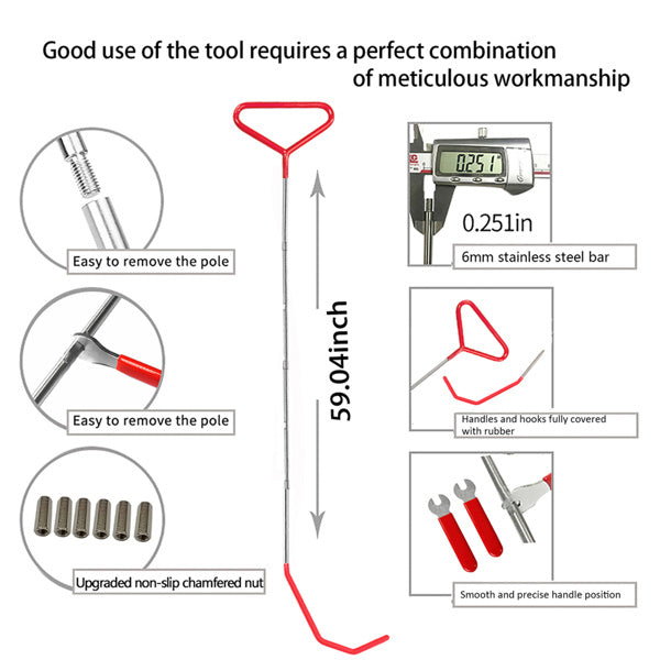 34 Piece Car Tool Set Car Trim Removal Tool Double Prongs U-Hook Puller Set