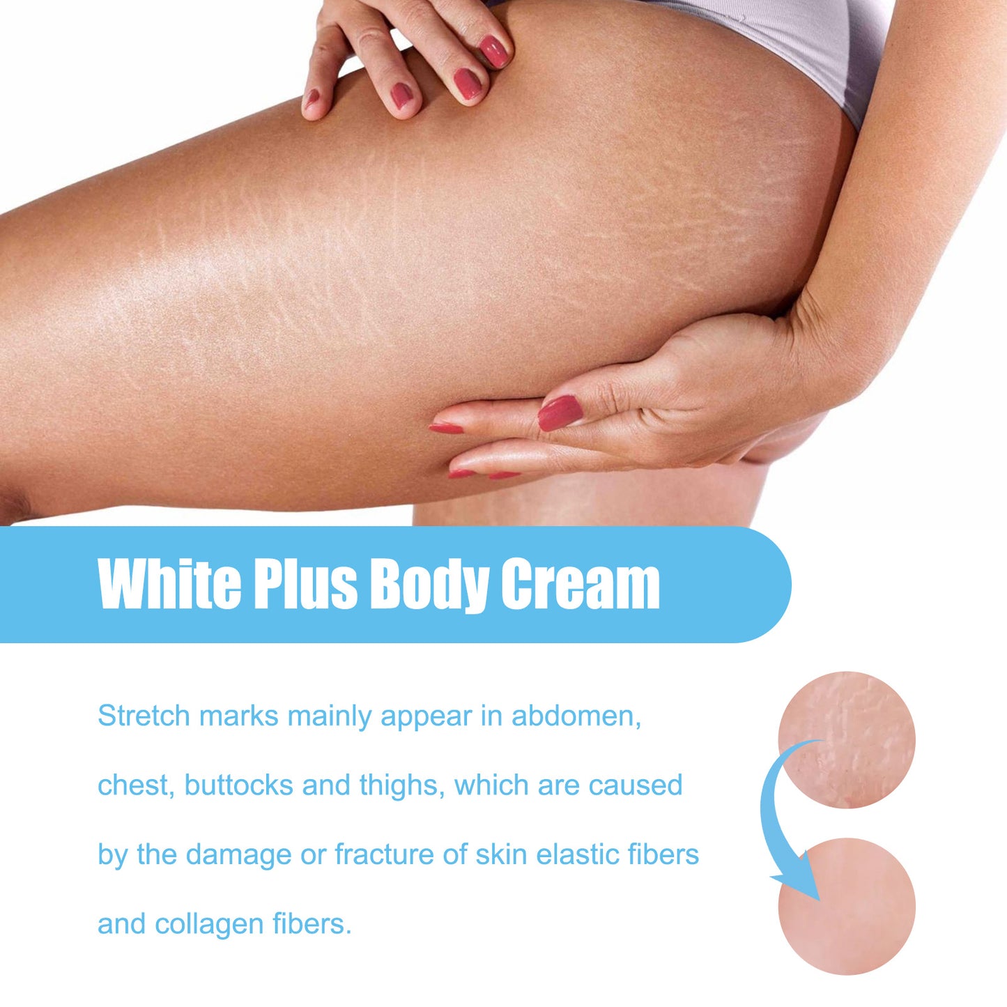 EELHOE White Plus Body Cream, Collagen Firming And Moisturizing Skin Lines Moisturizing And Rejuvenating Maintenance Cream