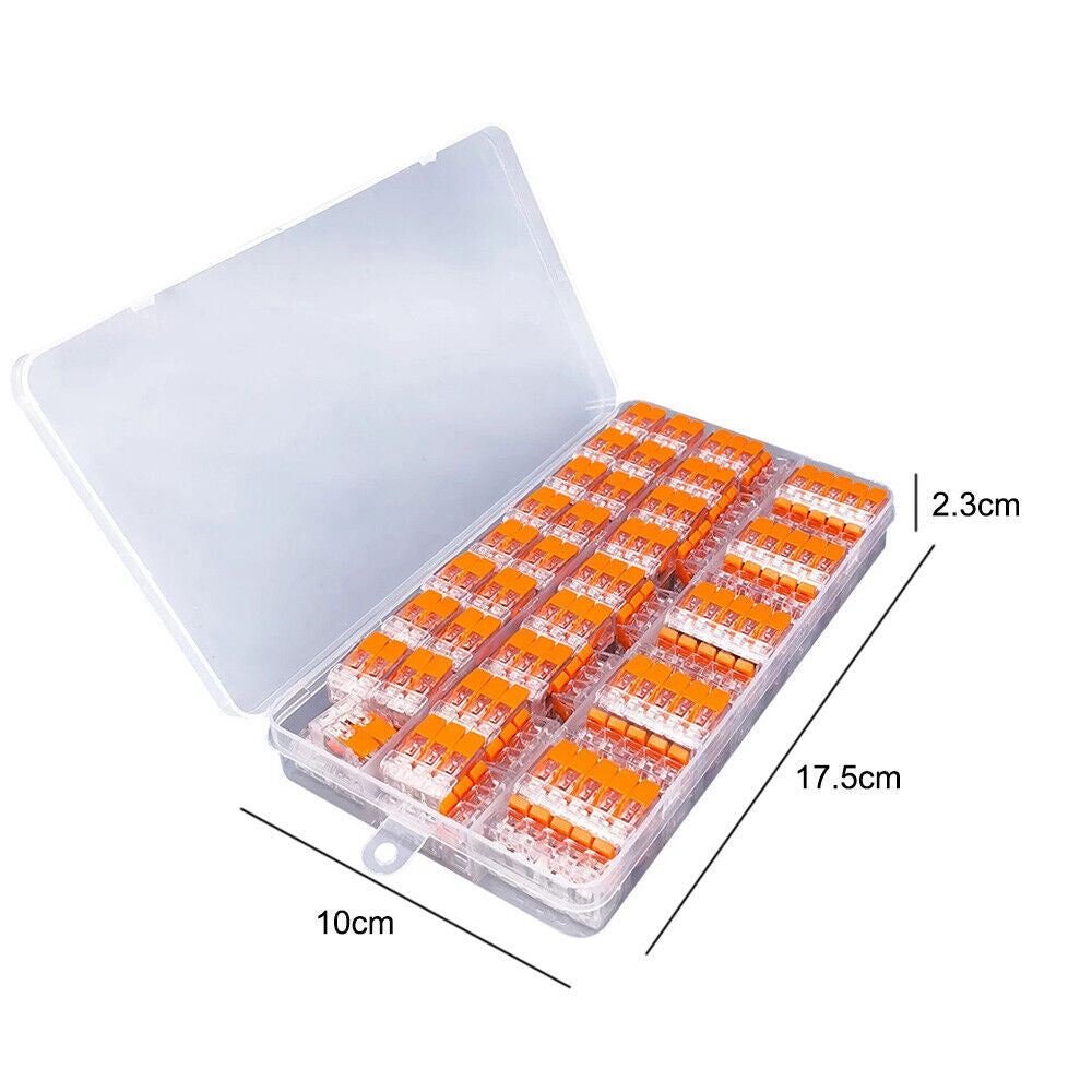 95x For Wago 221 Electrical Connectors Wire Block Clamp Terminal Cable Reusable-