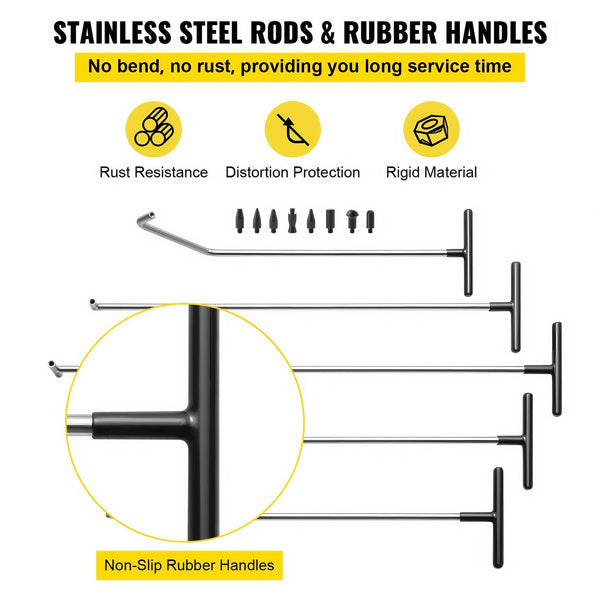 13 Piece Set Rod Dent Removal Kit, Professional Hail Dent Removal Tool For Minor Dents, Door Nails, And Hail Damage - It Does Not Ship On Weekends Selling On Amazon Is Prohibited
