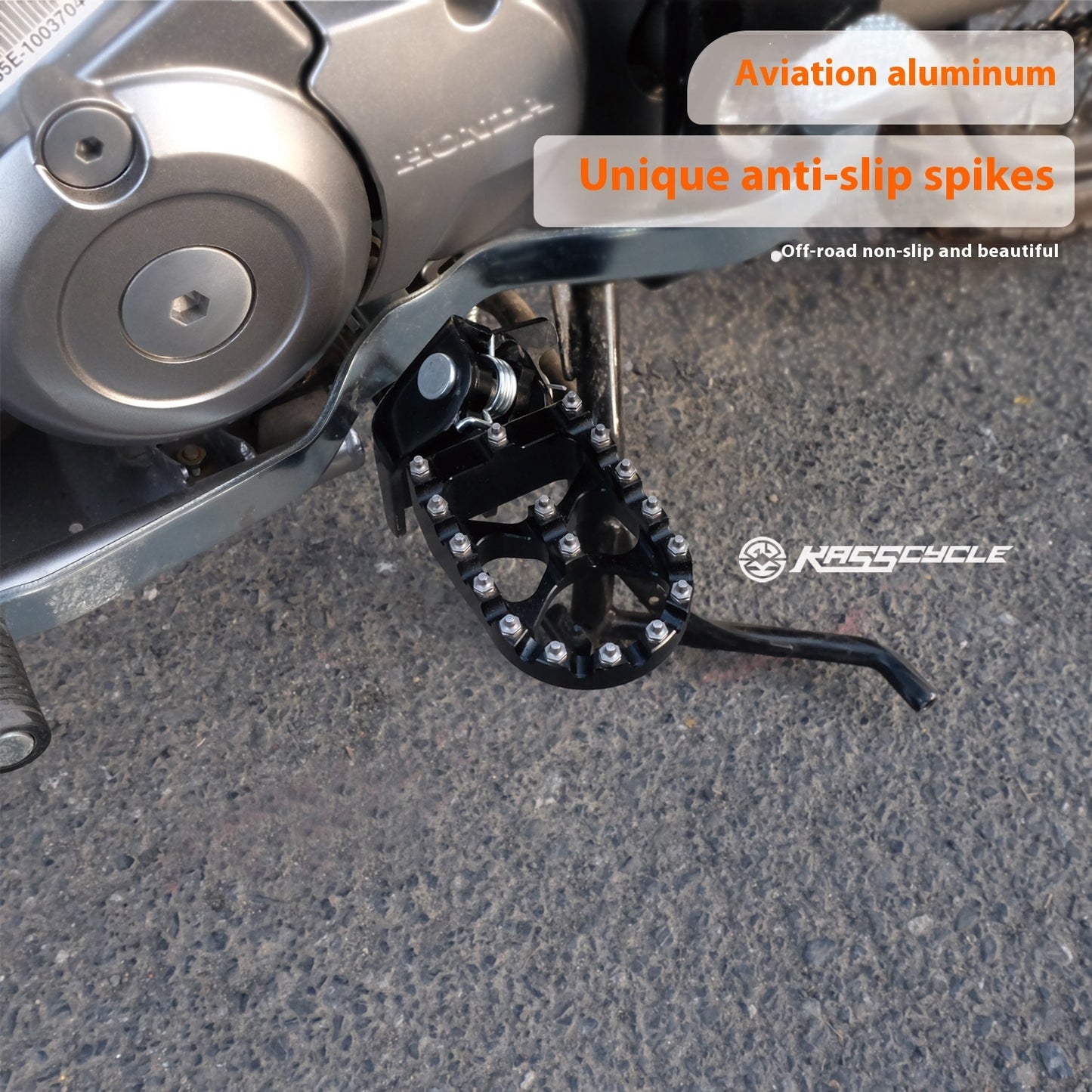 Folding Aluminum Alloy Pedal Modified Foldable Non-slip Spike Pedal Hunter Motorcycle Off-road Pedal