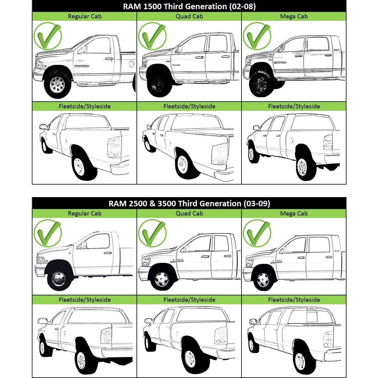New CH1102371 Rear Step Bumper Chrome For Dodge Ram 1500 2500 3500 2002-2009