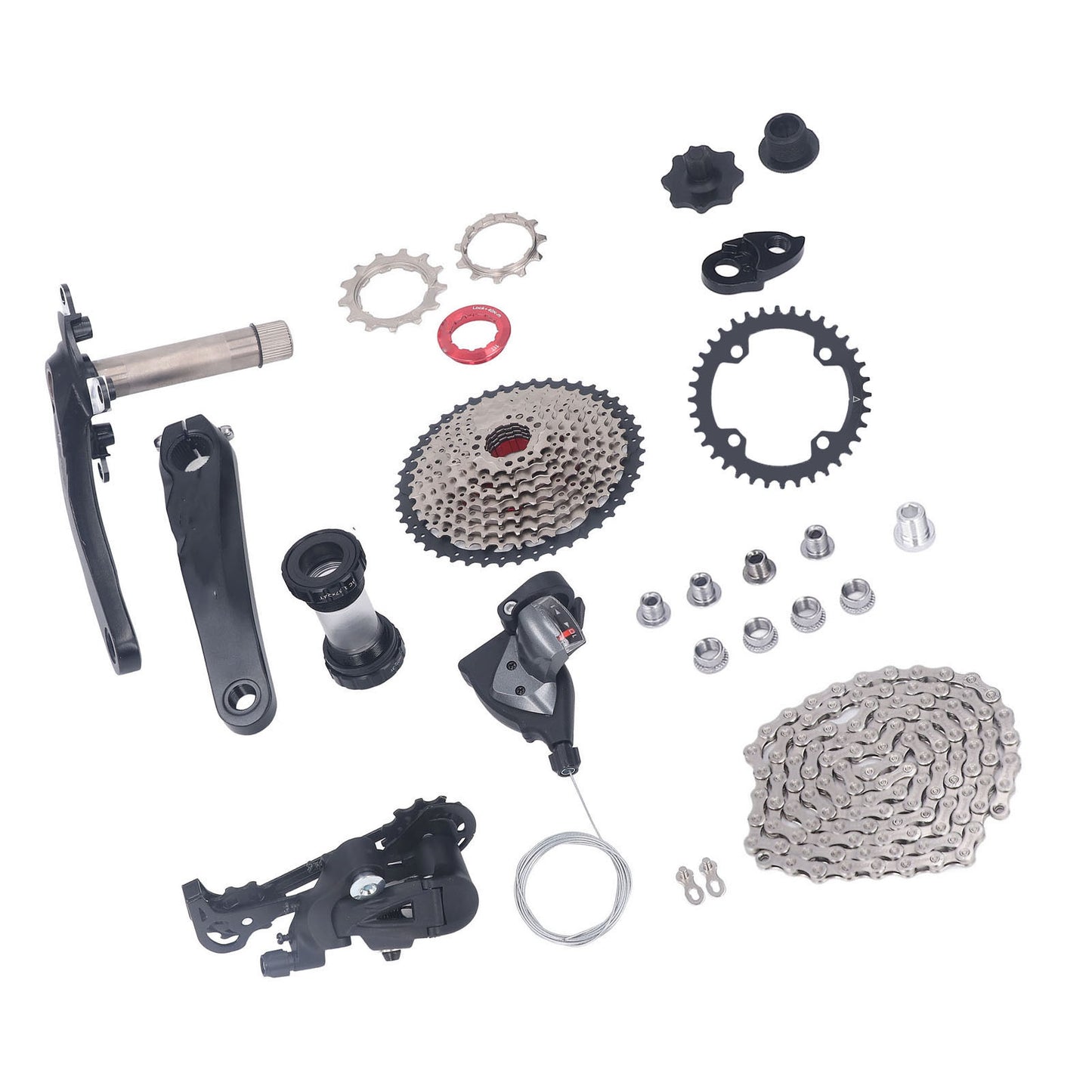 10 Speed Groupset 10 Speed 46T Cassette Crank Arm Bottom Bracket Thumb Shifter Rear Derailleur Set 36T Cassette Sprocket