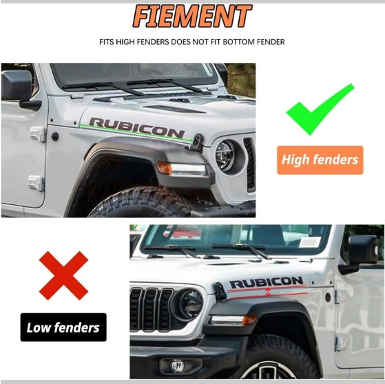 Front  Rear Fenders Compatible With 2020-2024 Wrangler Gladiator JT Mojave  Rubicon, Off-Road Wheel Fender Liner Set 4 Pcs