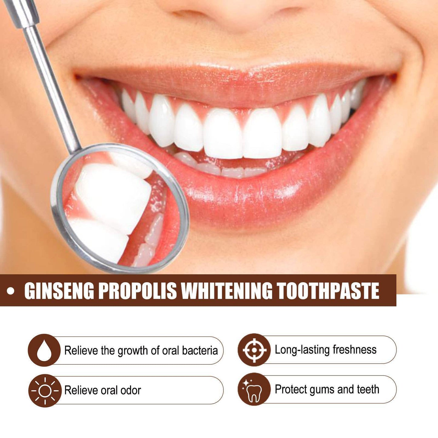 EELHOE Ginseng & Propolis Whitening Toothpaste Cleaning Stains Oral Odor Teeth & Gums Whitening Toothpaste