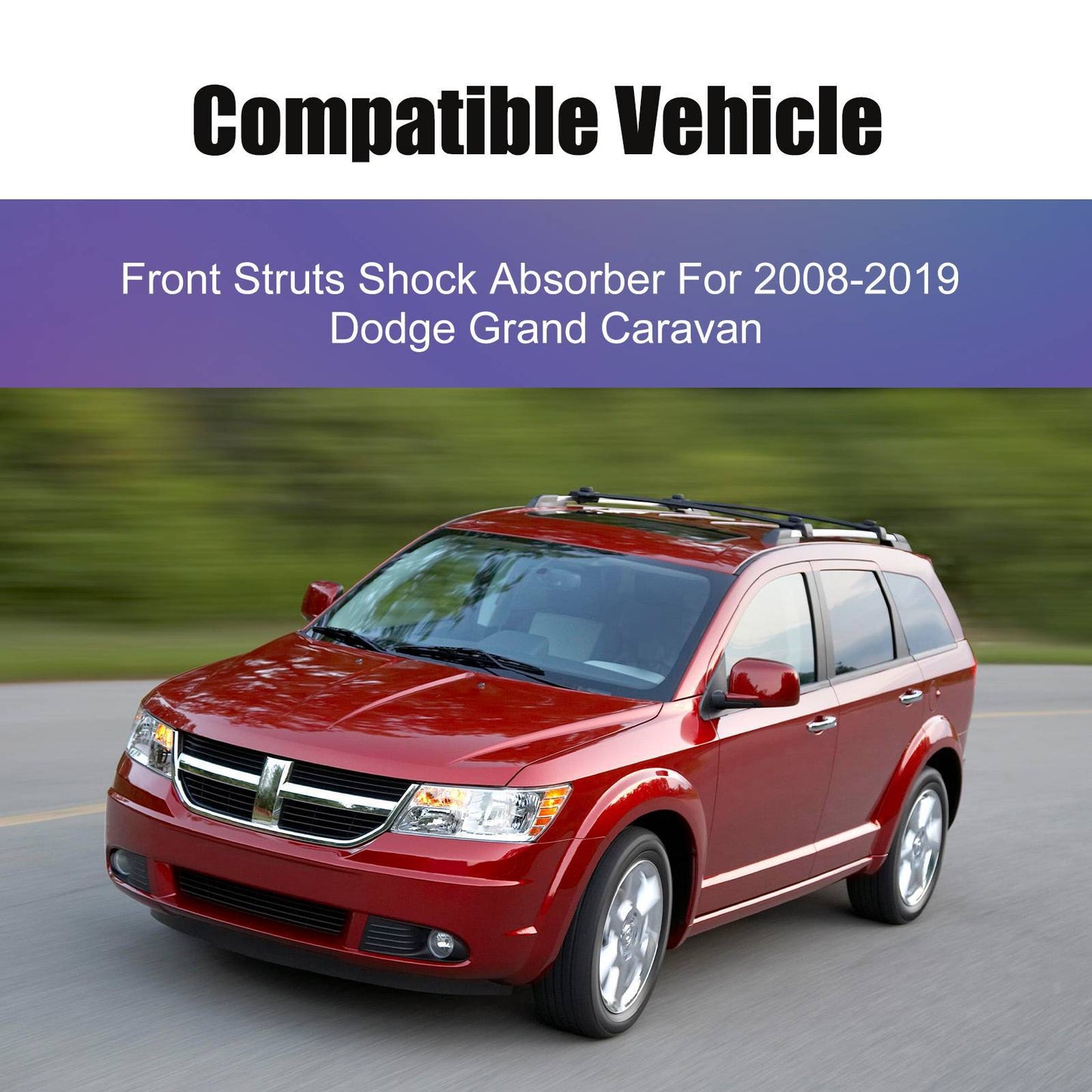 Pair Front Struts W Coil Spring For 2008-2019 Dodge Grand Caravan Town & Country