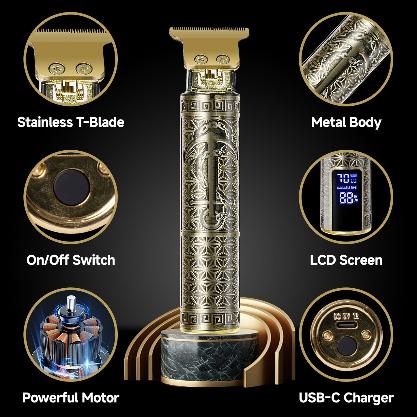 Professional Mens Hair Clippers Shaver Trimmers Machine Cordless Beard Electric