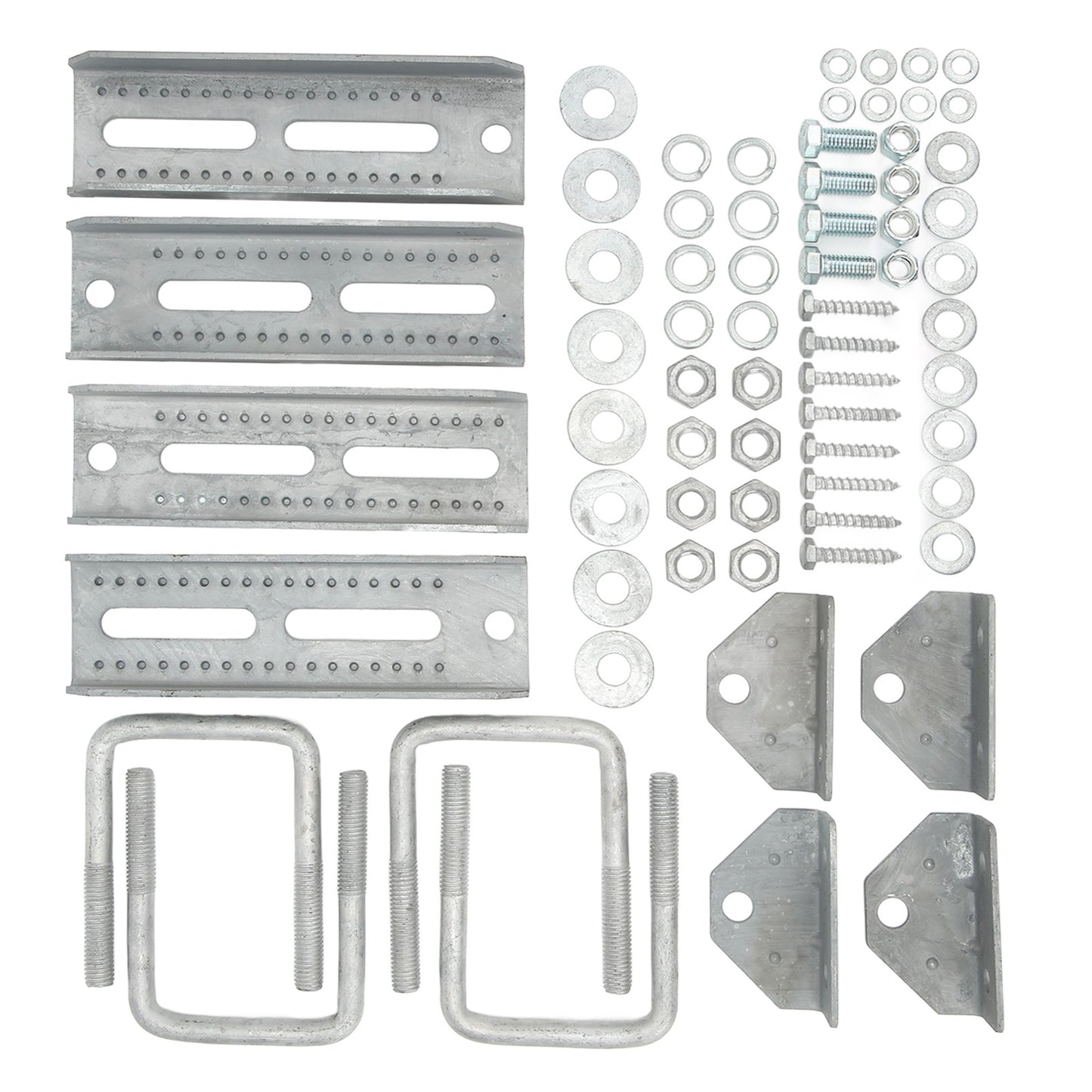 Galvanized Swivel Bunk Bracket Kit Adjustable Sturdy Construction for 3x3 Boat Trailer Cross Member