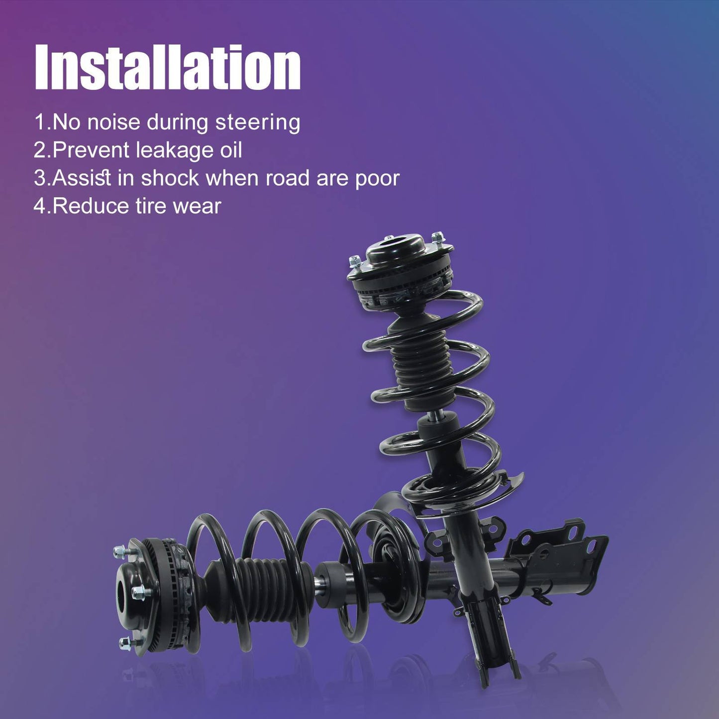 Pair Front Struts W Coil Spring For 2008-2019 Dodge Grand Caravan Town & Country