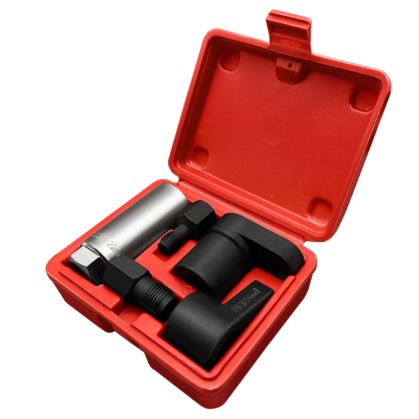 5Pcs 22mm Lambda Oxygen Sensor Socket Remove Set Kit Thread Chasers Tool W  Case