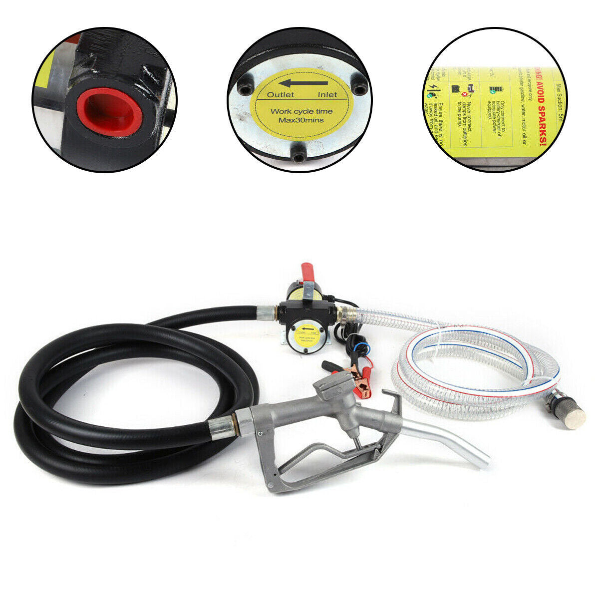 12V ELECTRIC FUEL TRANSFER  OIL DISPENSER 45L MIN FUEL EXTRACTOR 260W