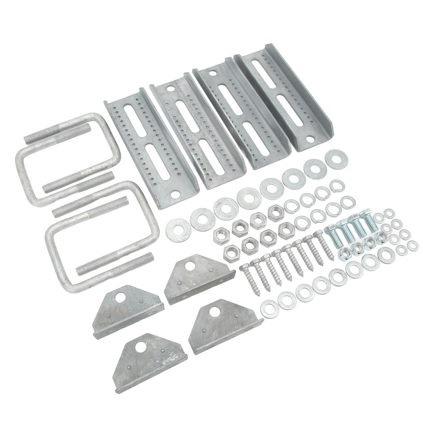 Galvanized Swivel Bunk Bracket Kit Adjustable Sturdy Construction for 3x3 Boat Trailer Cross Member