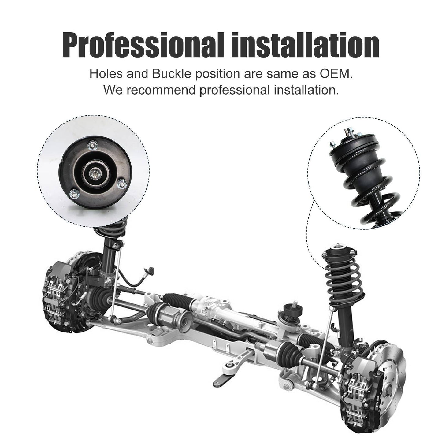 For Chevy GMC Silverado Sierra 1500 4WD Front Struts Assembly Rear Shocks