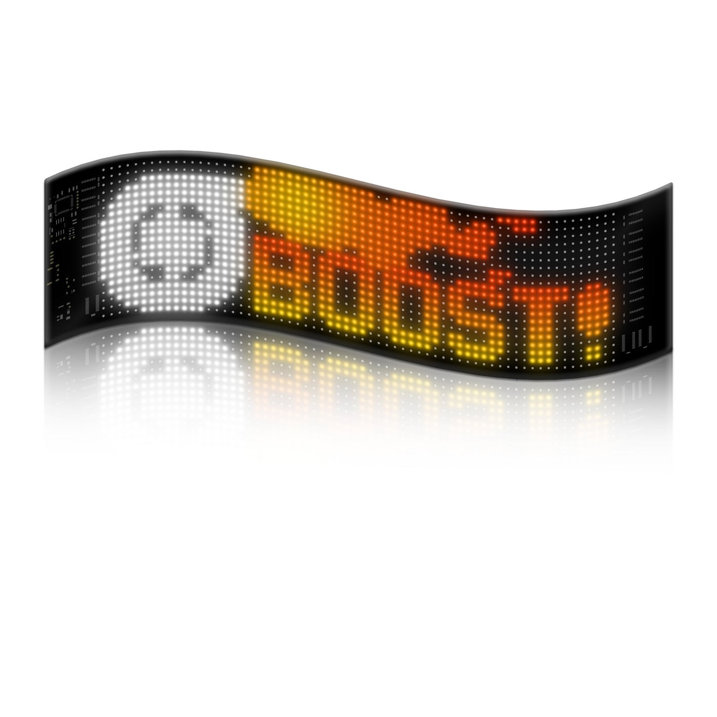 Programmable LED Signage, Flexible USB 5V Digital Signage Upgrade Version 20x64 LED Beads, APP Controlled Scrolling LED Display Screen With Pre Made Animation, Used For DIY Graffiti In Stores, Cars, B