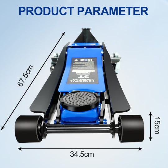 Floor Jack,3Ton 6600lbs Low Profile Floor Jack,dual Piston Quick Lift Pump,Lifting Range 75mm 2.95   500mm 19.69,Blue