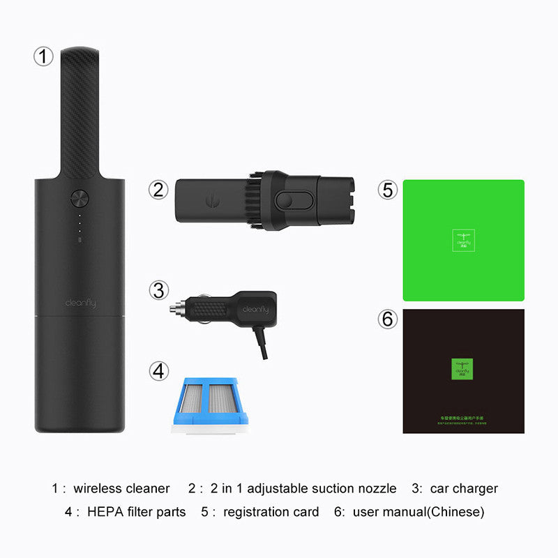 Powerful handheld charging vacuum stick in the car