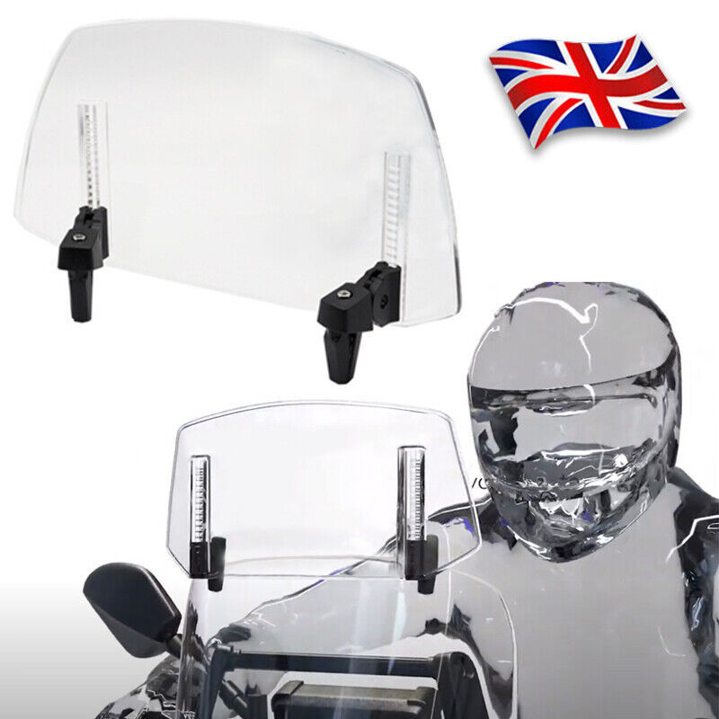 Motorcycle Clip On Windshield Wind Screen Deflector Extension Spoiler L