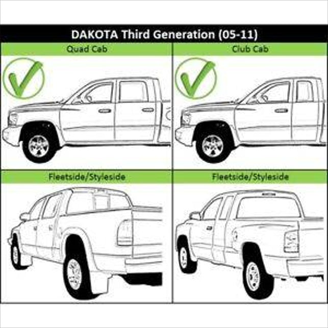 NEW Chrome - Steel Rear Step Bumper Assembly For 2005-2011 Dodge Dakota Truck