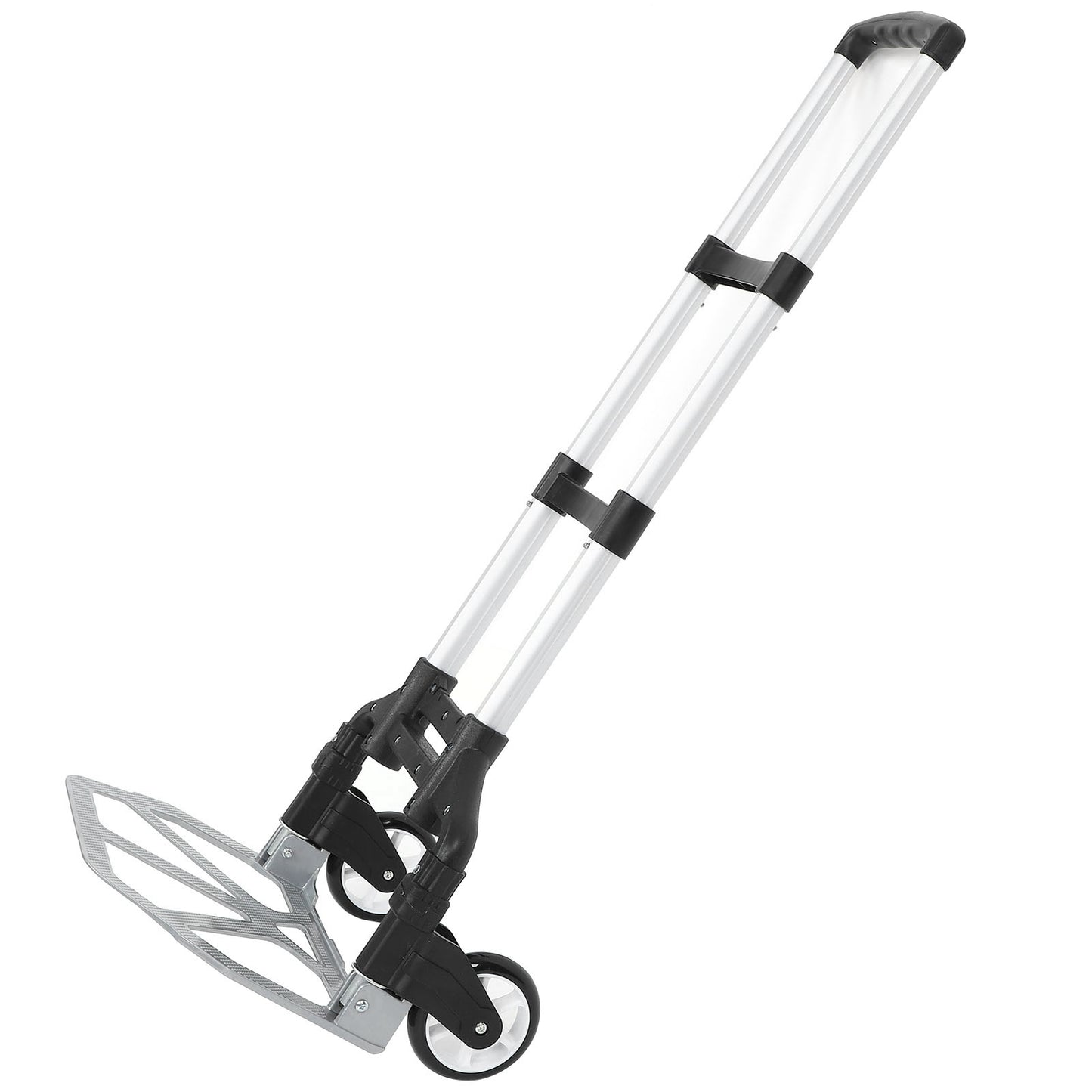 Heavy Duty Hand Truck 80KG Folding Compact Aluminium Hand Truck Luggage Cart Wheel Collapsible
