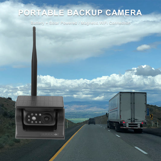 Caméra de charge solaire sans fil, système de surveillance d'image inversée avec aspiration magnétique