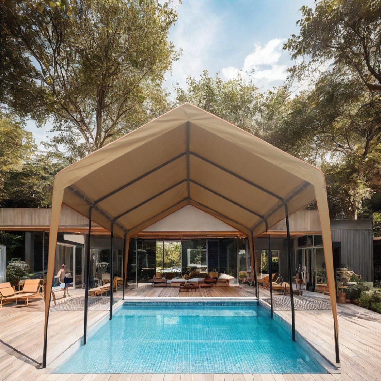 12x20ft Heavy Duty Outdoor Portable Garage Ventilated Canopy Carports